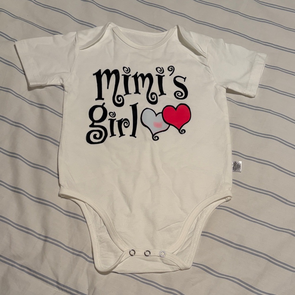 Mimi's Girl White Baby Onesie